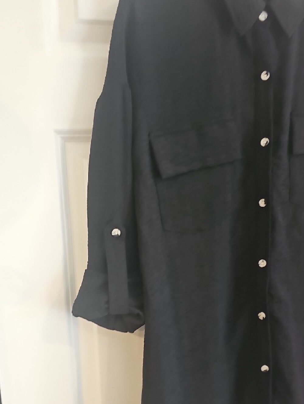 Mystree Black Longline Shirt Dress - Picture 5 of 7